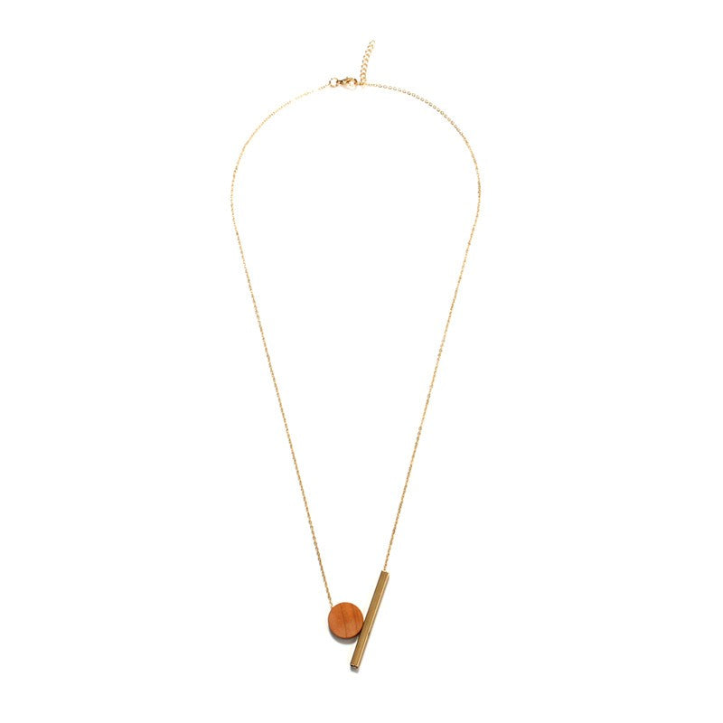 Minimalist Lady Wooden Necklace