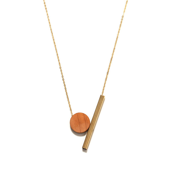 Minimalist Lady Wooden Necklace