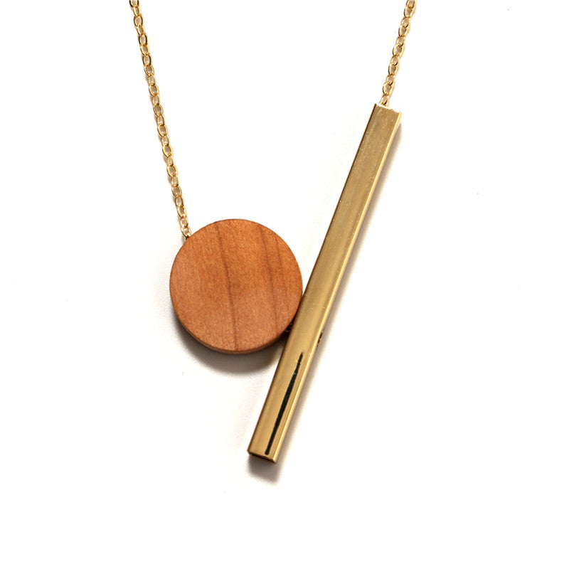 Minimalist Lady Wooden Necklace