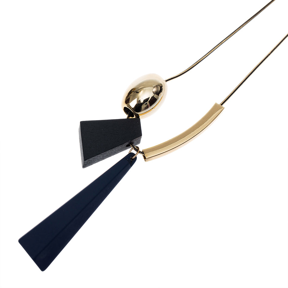 Stylish Long Wooden Necklace
