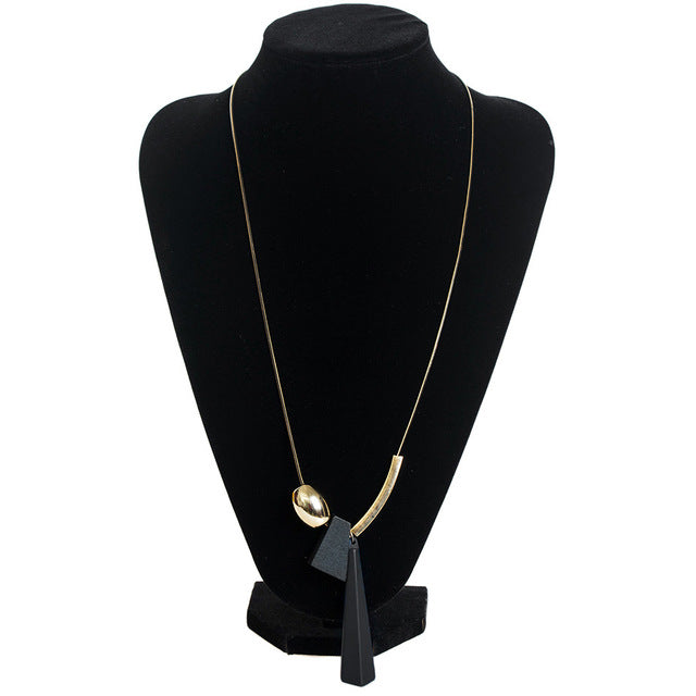 Stylish Long Wooden Necklace