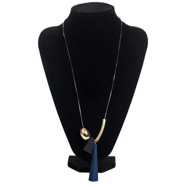 Stylish Long Wooden Necklace
