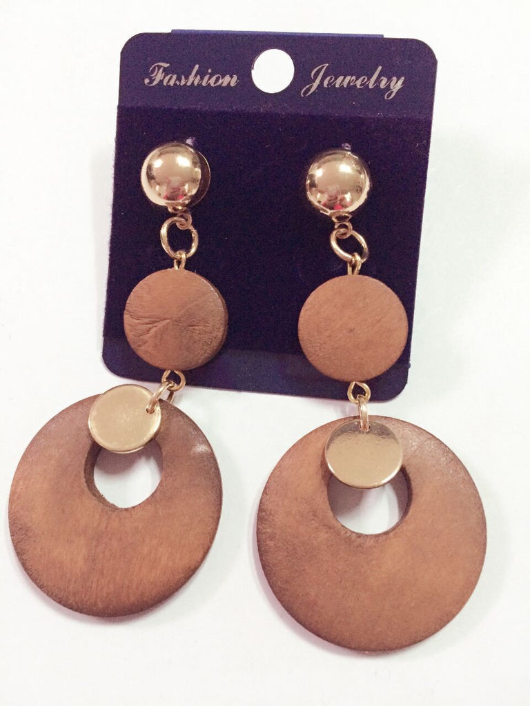 African Wood Earrings