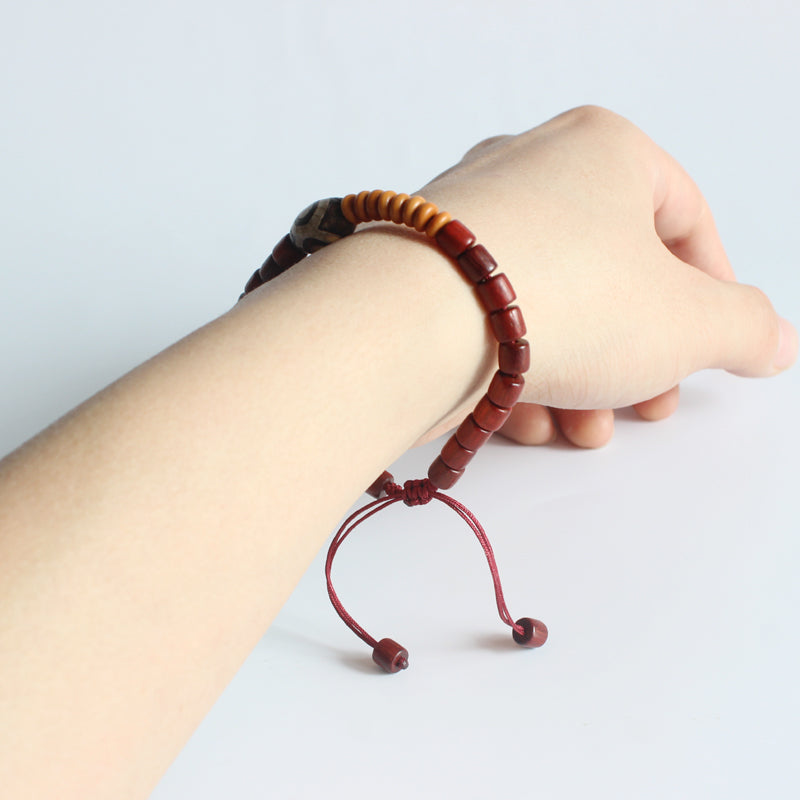 Natural Wooden Beads Tibetan Stone Bracelet
