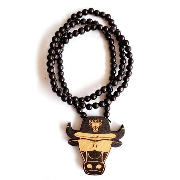 Trendy Wooden Necklace with Wooden Pendant