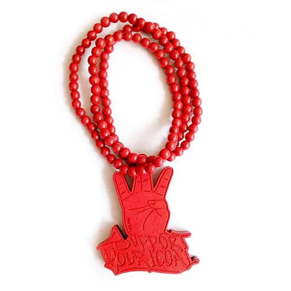 Trendy Wooden Necklace with Wooden Pendant
