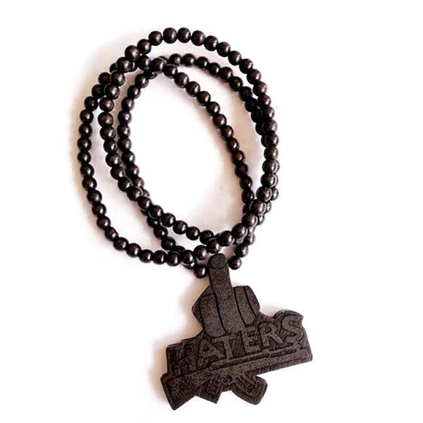 Trendy Wooden Necklace with Wooden Pendant