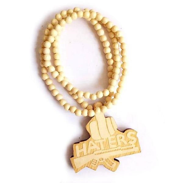 Trendy Wooden Necklace with Wooden Pendant
