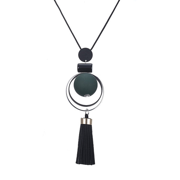 Long Wooden Necklace
