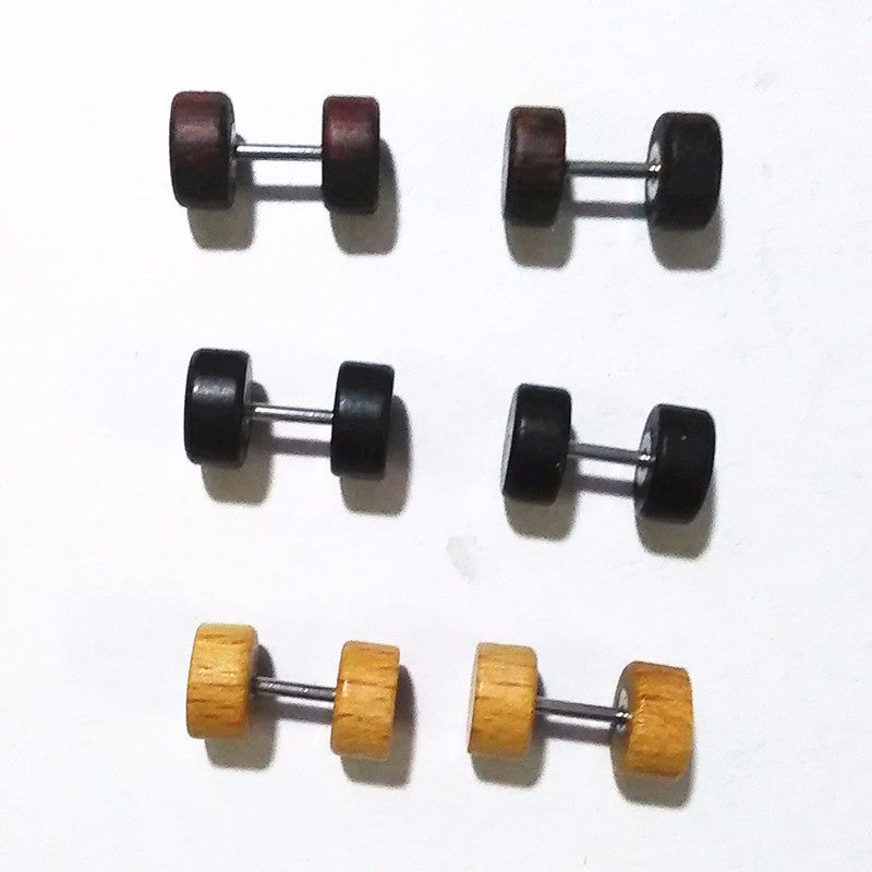 Unisex Wooden Earrings