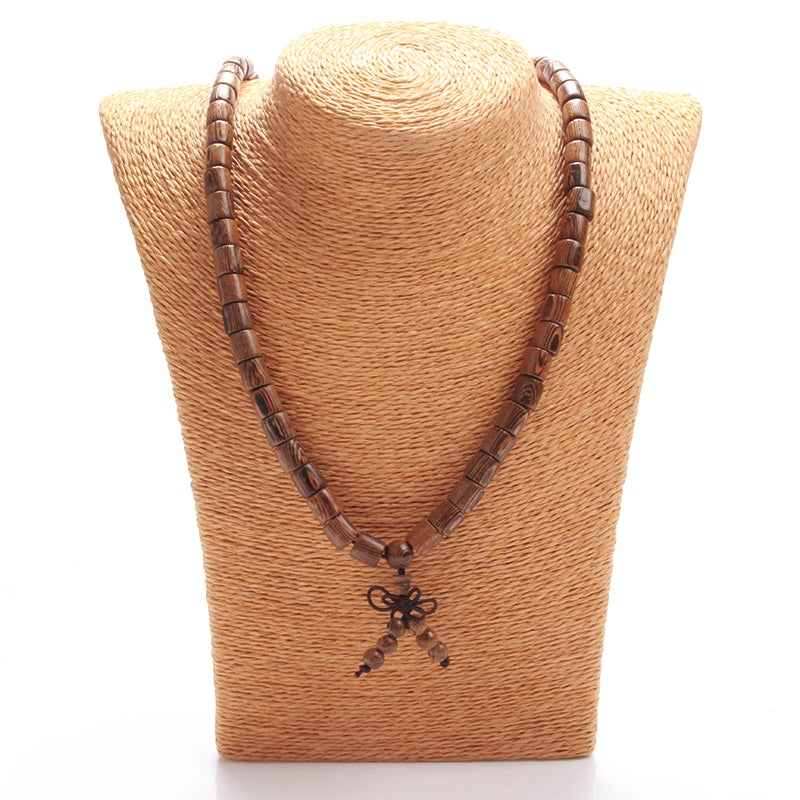 Cylinder Wooden Necklace
