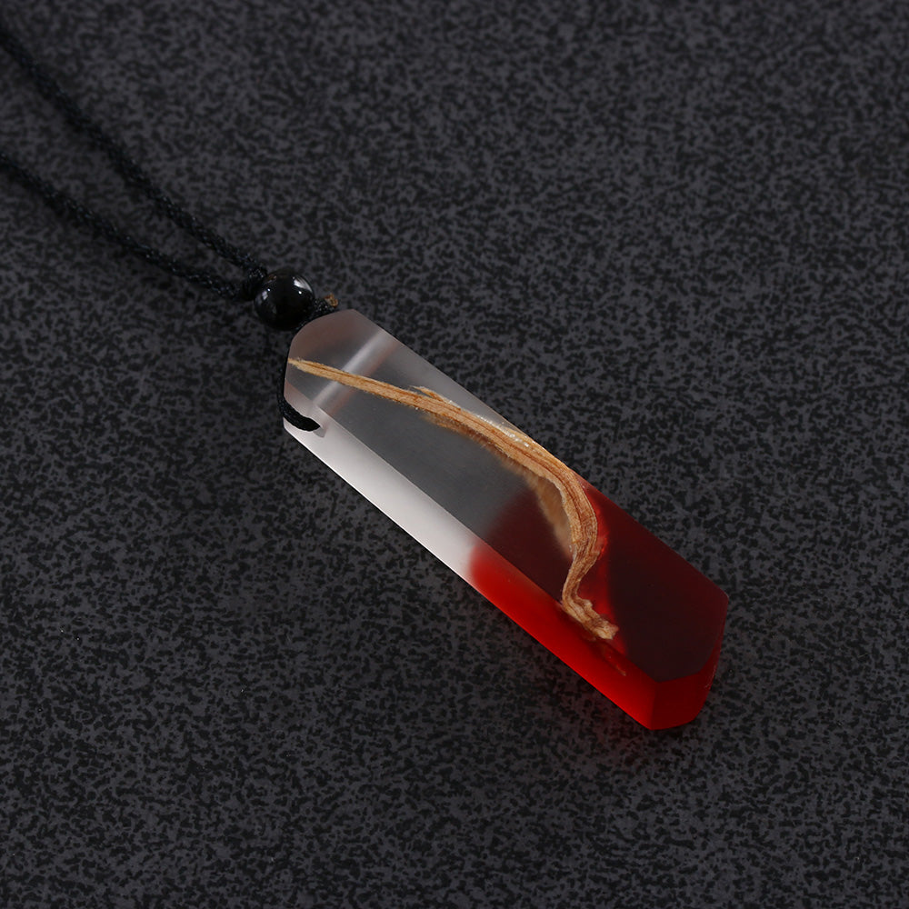 Handmade Resin & Wood Pendant Necklace for Women