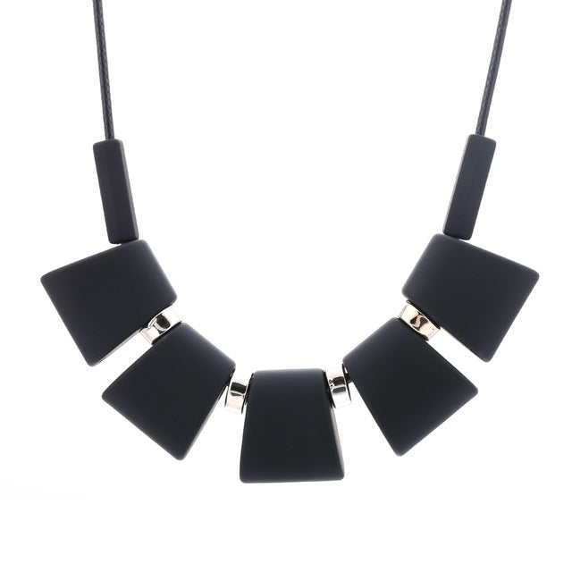 Colorful Wood Beads Necklace