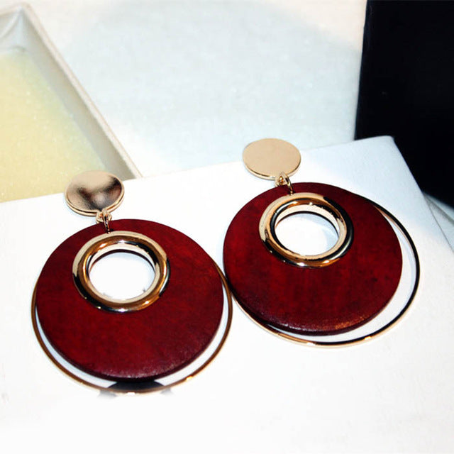 Stylish Large Round Earrings