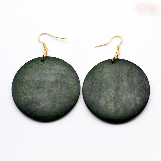 Trendy Wood Dangle Earrings