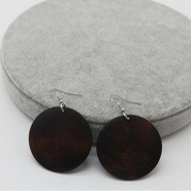 Trendy Wood Dangle Earrings