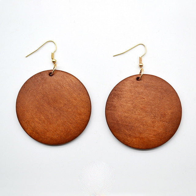 Trendy Wood Dangle Earrings