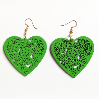 Classy Heart Shaped Drop Earrings
