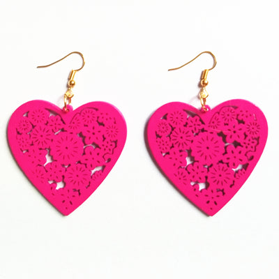 Classy Heart Shaped Drop Earrings