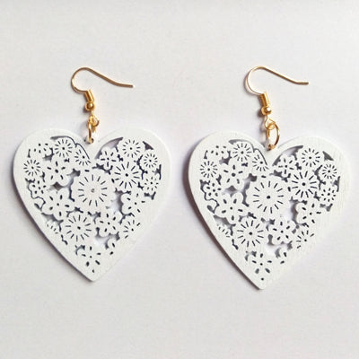 Classy Heart Shaped Drop Earrings