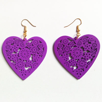 Classy Heart Shaped Drop Earrings