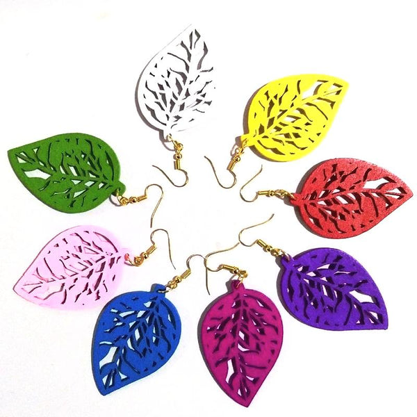 Fashionable Leaf Shape Drop Earrings