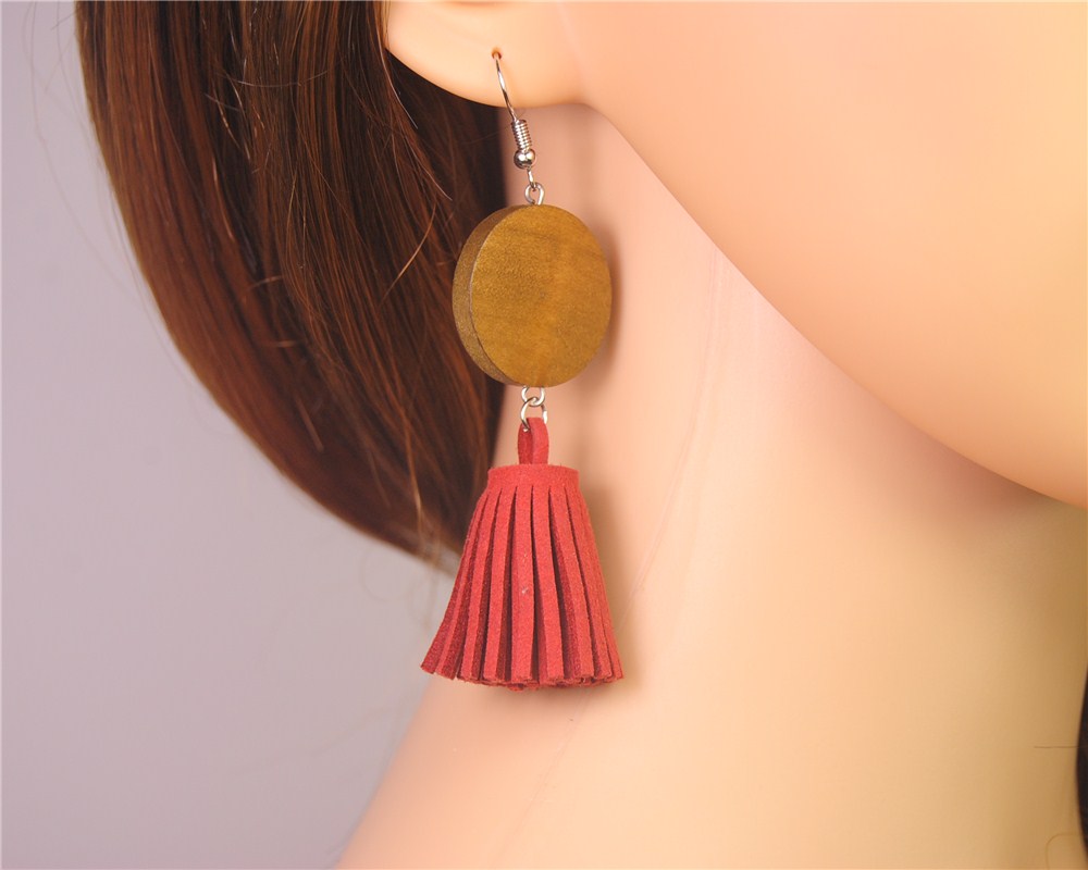 Stylish Wooden Drop Earrings
