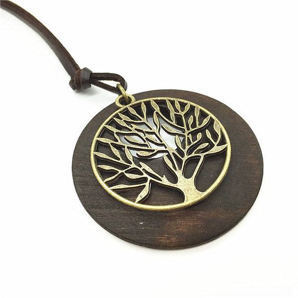 Beautiful Tree Wooden Necklace