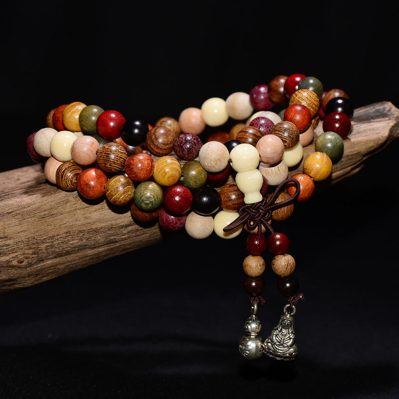 Wooden Prayer Beads Bracelet