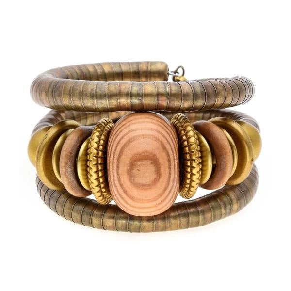 Multi-layer Chain Wooden Bead Bracelet