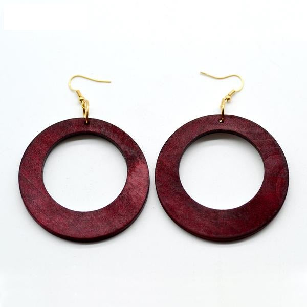 Fashionable African Wood Earrings